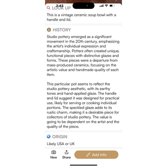 Vintage Stoneware Dish Bowl Pottery Pot Handmade Brown (54) - Picture 5 of 5